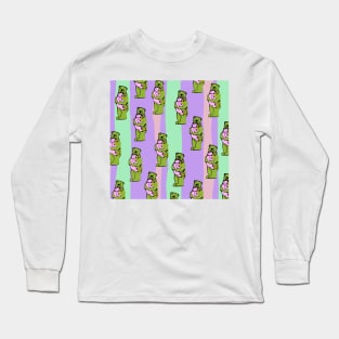 TEDDY BEAR DADDY AND TEDDY BEAR BABY PATTERN Long Sleeve T-Shirt